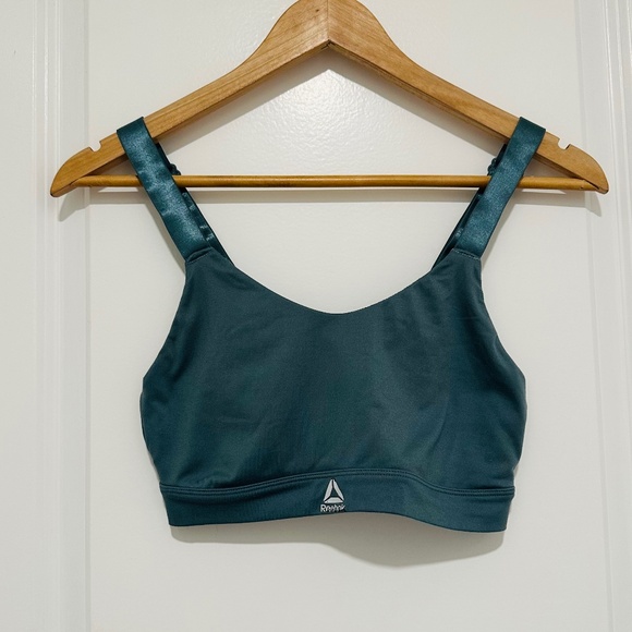Reebok Women’s Medium Sports Bra Slate Blue Convertible Straps - Picture 1 of 7